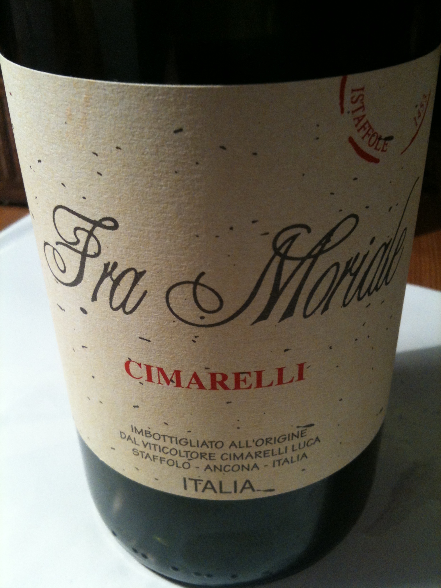 Luca Cimarelli Verdicchio dei Castelli di Jesi Fra' Moriale 2010