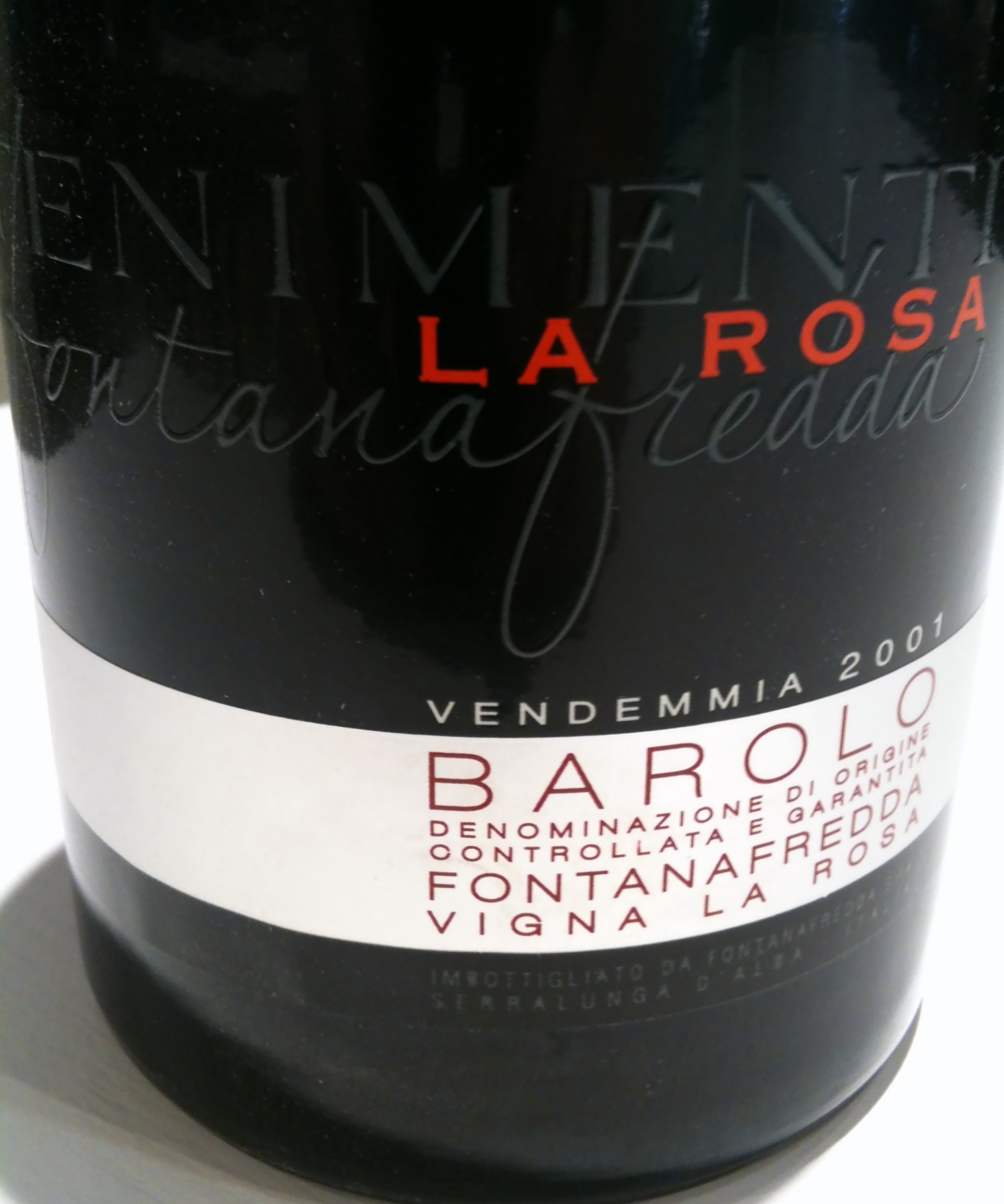 Fontanafredda Barolo La Rosa 2001