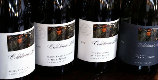 A staggering tasting of Coldstream Hills Pinot Noirs and Chardonnays. 