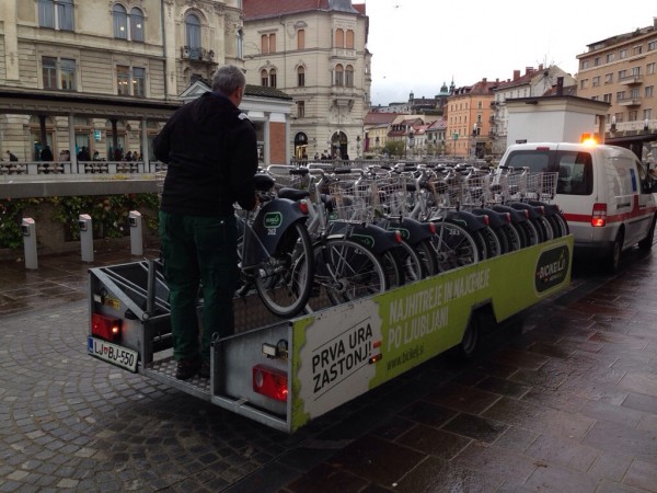 Ljubljana free bike system, Slovenia