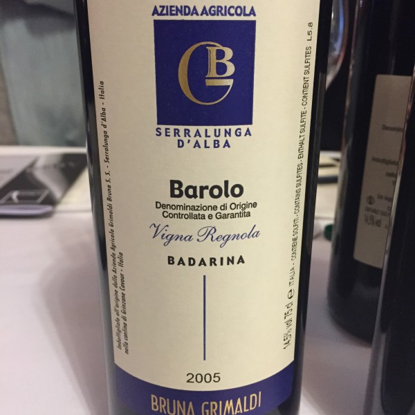 Bruna Grimaldi Barolo Badarina Vigna Regola 2005