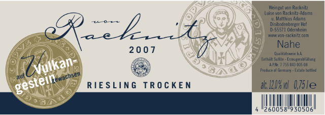 von Racknitz Riesling Vulkangestein 2007