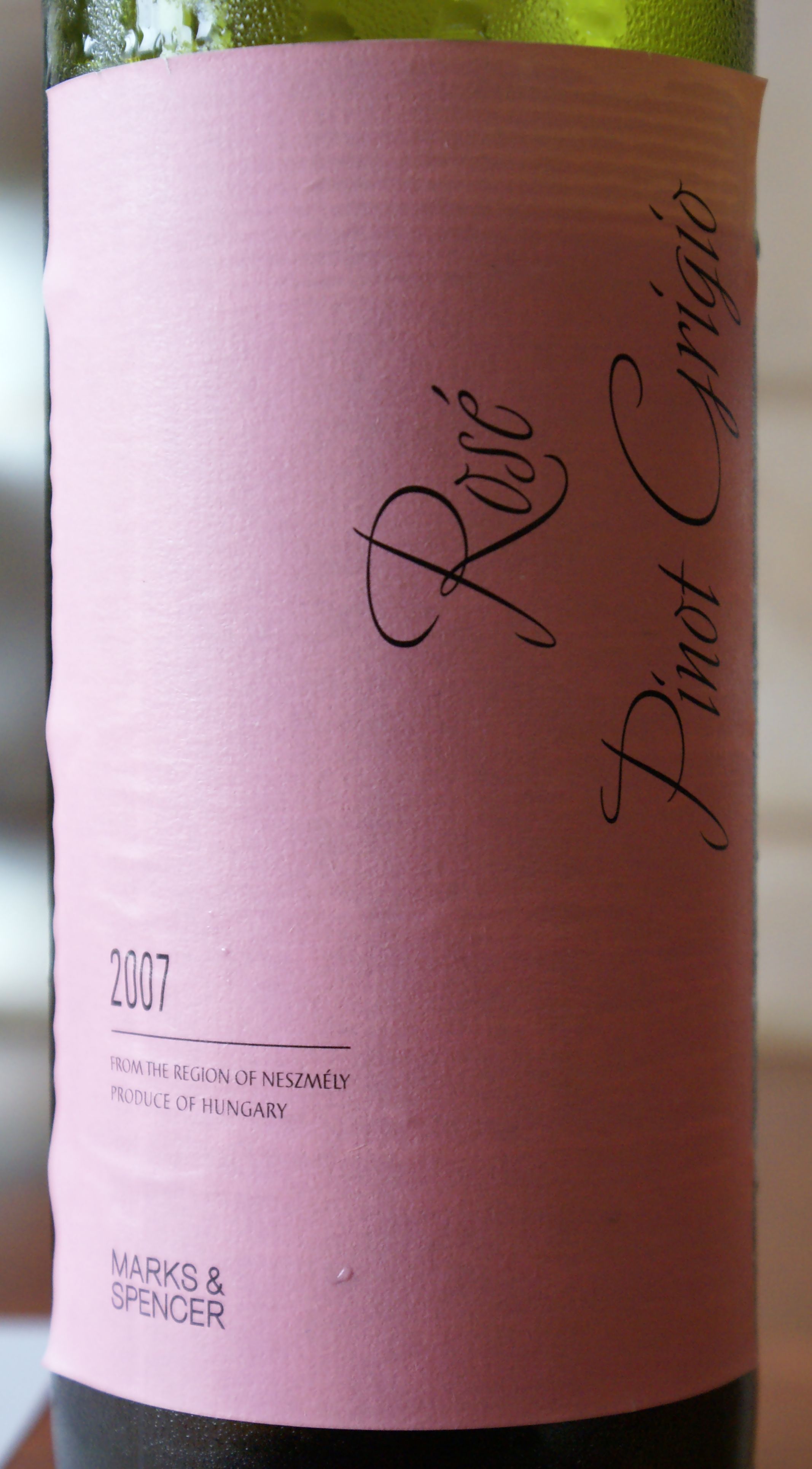 Marks & Spencer Pinot Grigio Rosé 2007