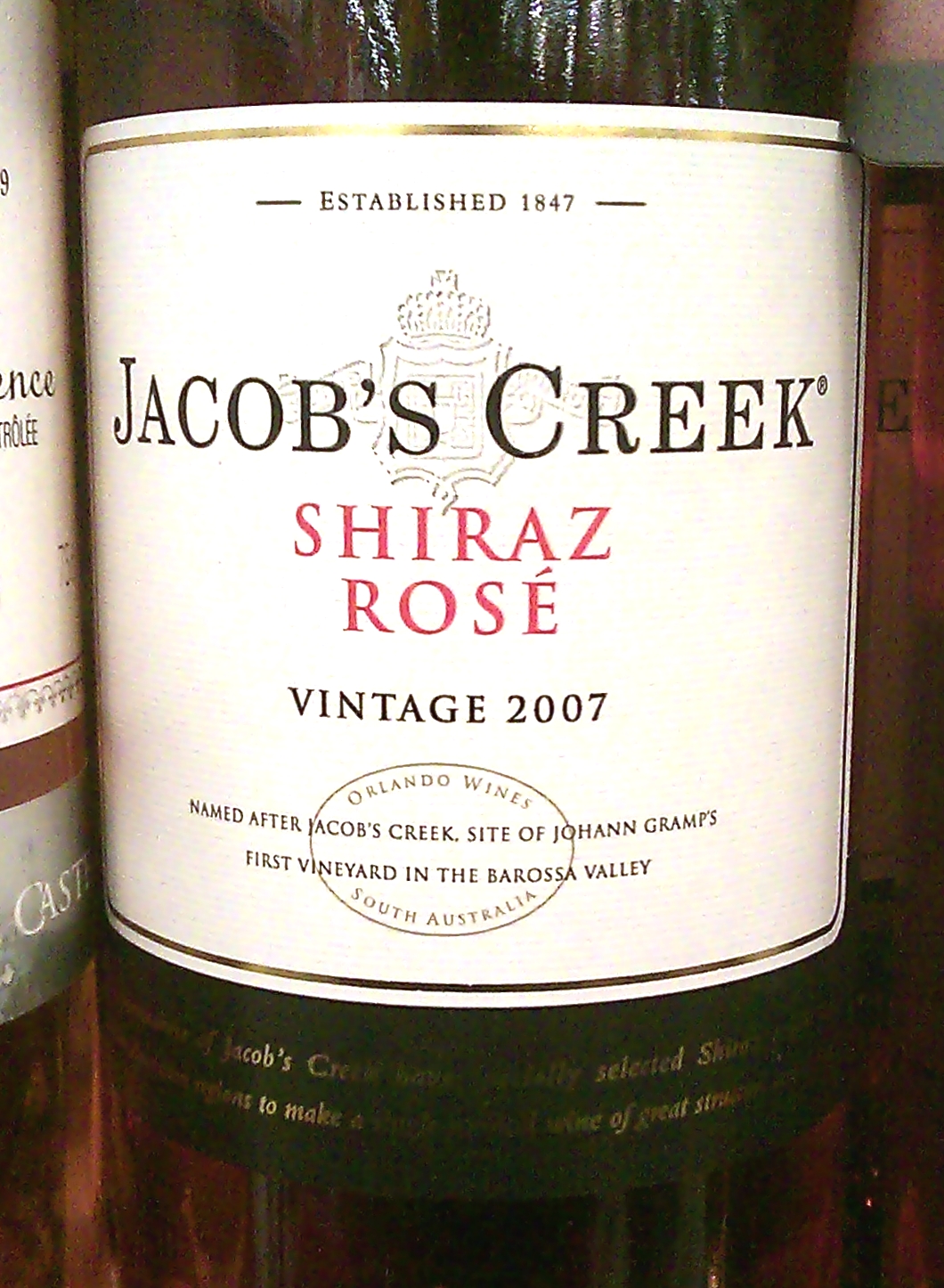 Jacobs Creek Shiraz Rosé 2007
