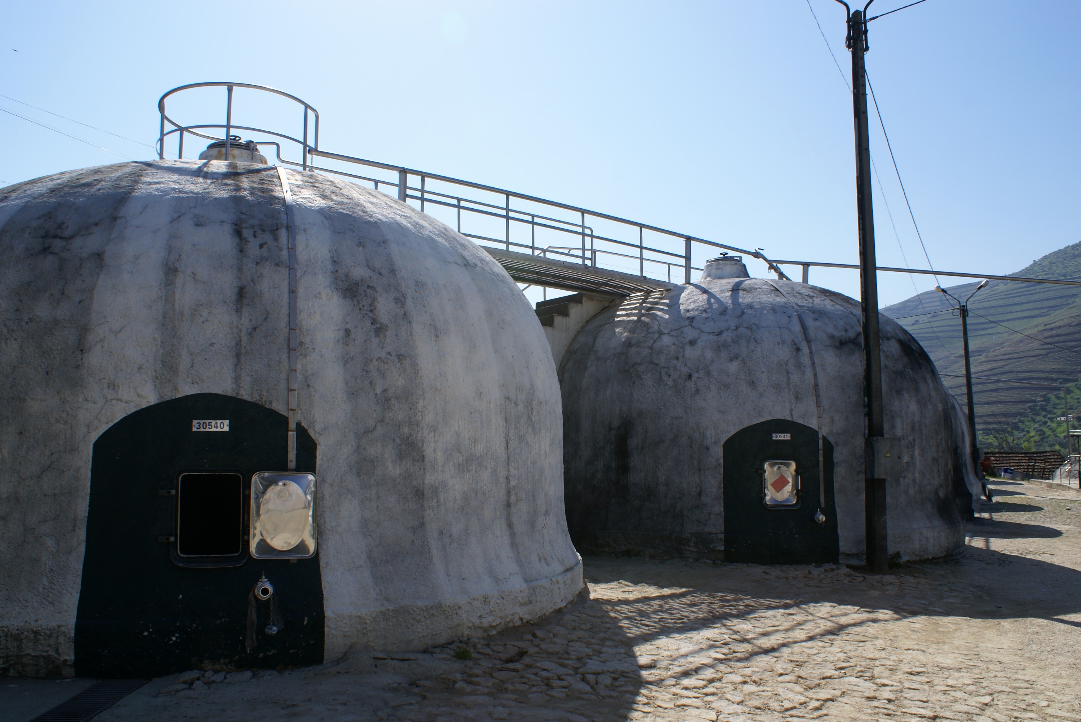 "Lollobrigida" concrete tanks at Quinta do Bomfim.