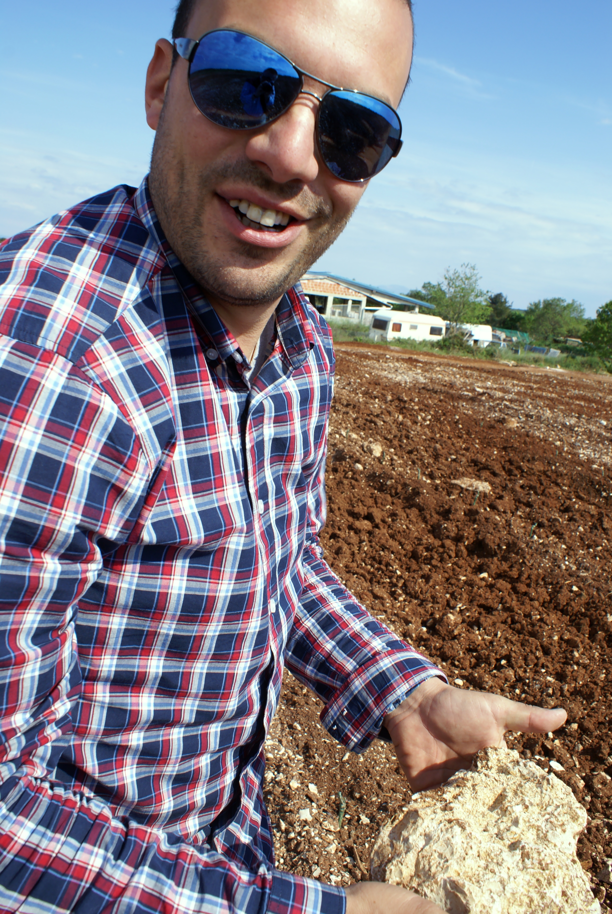 Bruno Trapan in Istrian vineyard
