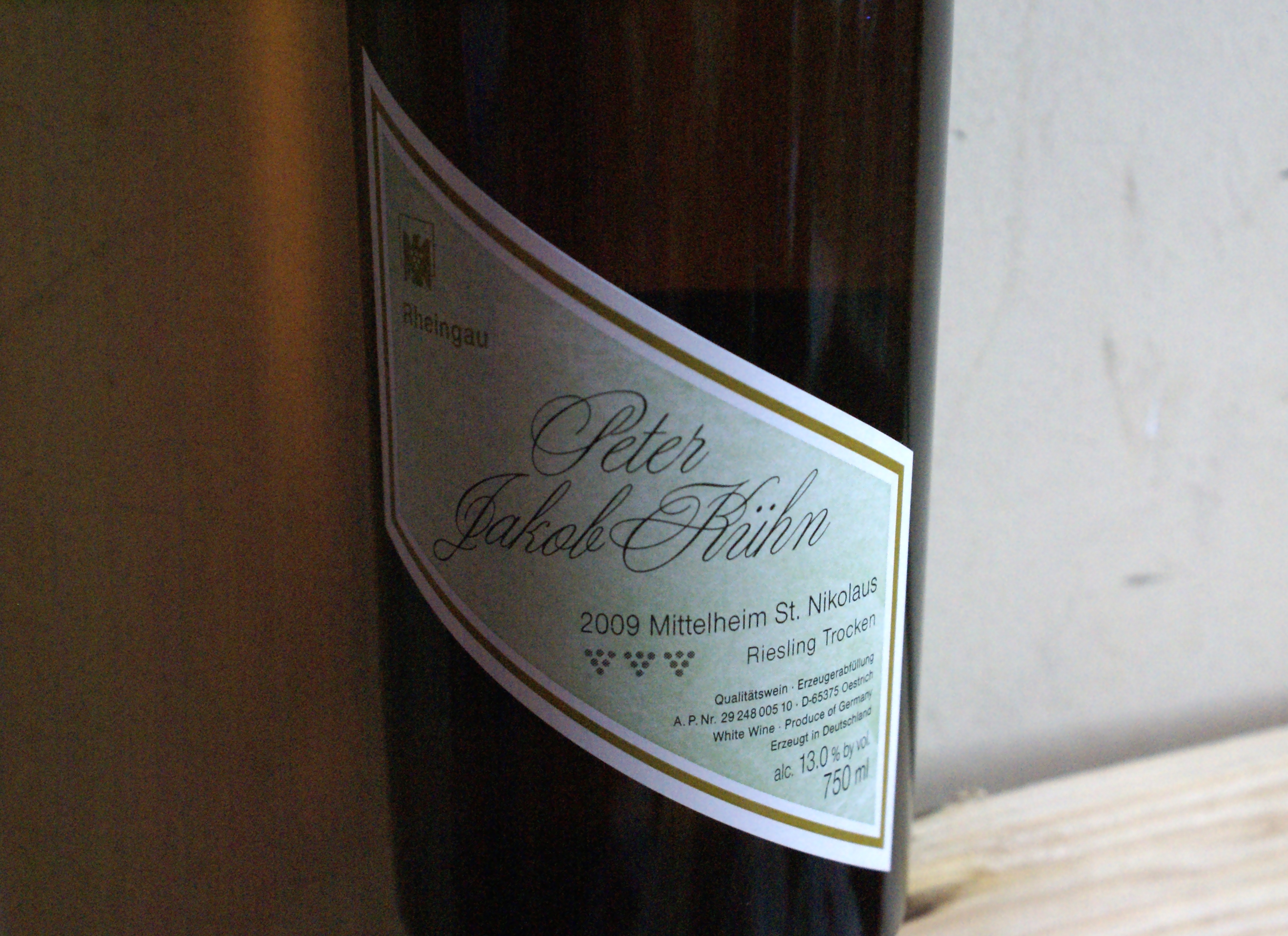 Peter-Jakob Kühn St. Nikolaus Riesling*** 2009