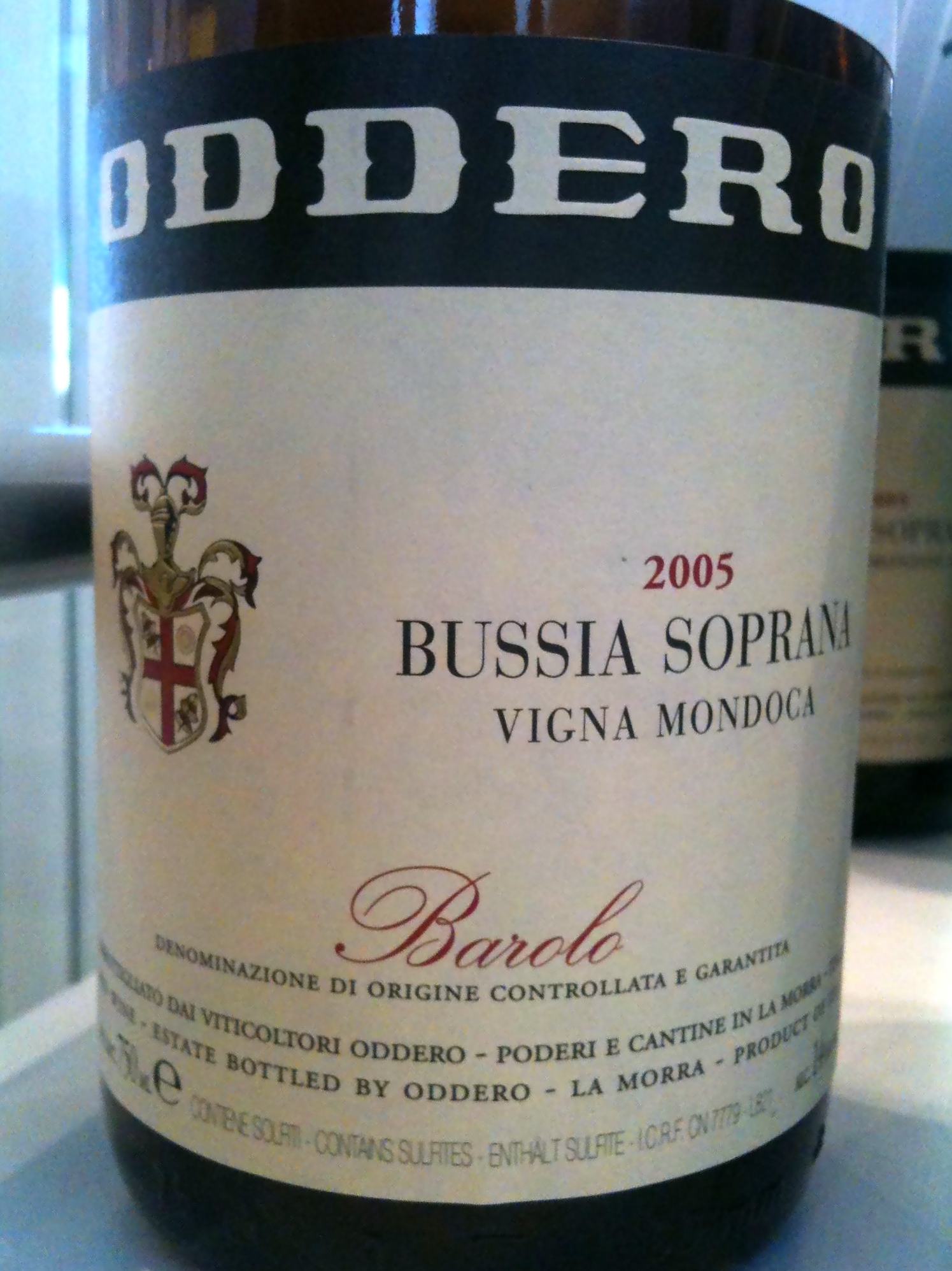 Oddero Barolo Mondoca di Bussia Soprana 2005